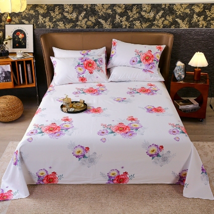 91家纺网 家纺一手货源 找家纺 （总）宝莱利家纺 2025全棉高品质100棉国民复古生态磨毛床单 质检合格 