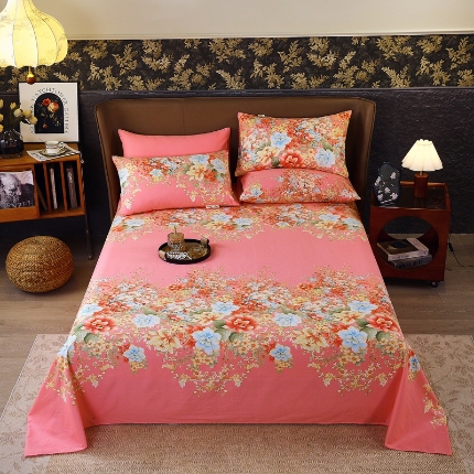 91家纺网 家纺一手货源 找家纺 （总）宝莱利家纺 2025全棉高品质100棉国民复古生态磨毛床单 质检合格 