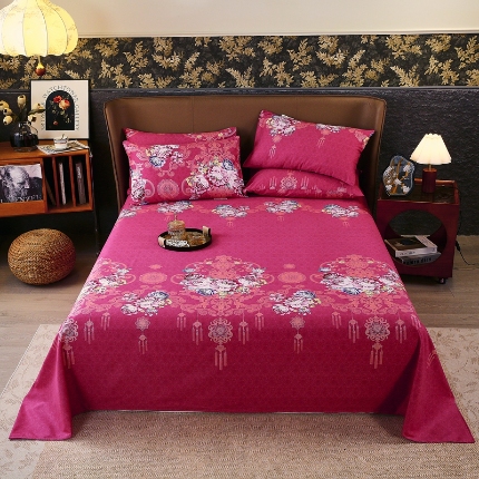 91家纺网 家纺一手货源 找家纺 （总）宝莱利家纺 2025全棉高品质100棉国民复古生态磨毛床单 质检合格 