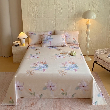 91家纺网 家纺一手货源 找家纺 （总）宝莱利家纺 2025全棉100棉高品质生态磨毛单床单 质检合格 