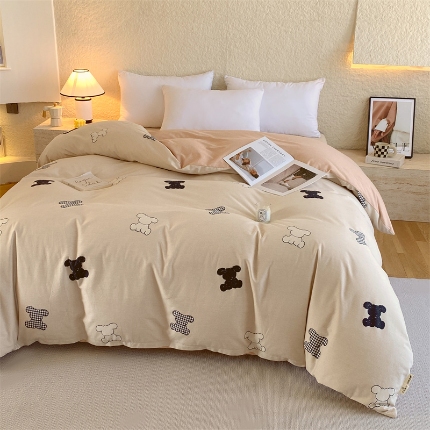 91家纺网 家纺一手货源 找家纺 （总）宝莱利家纺 2025全棉100棉高品质生态磨毛单被套  质检合格 