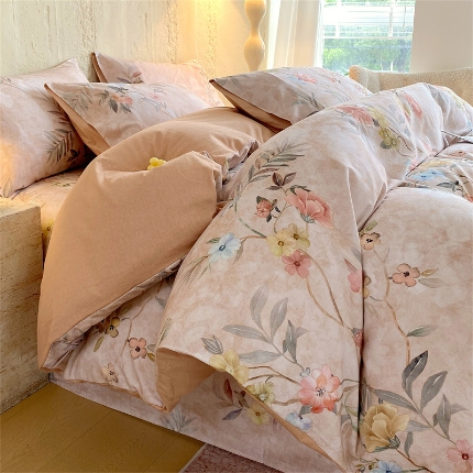 91家纺网 家纺一手货源 找家纺 （总）宝莱利家纺 2025全棉100棉高品质生态磨毛四件套 质检合格 