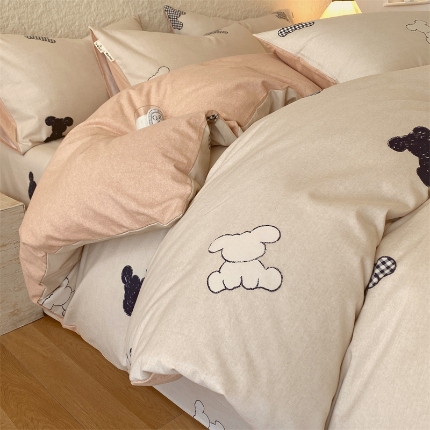 91家纺网 家纺一手货源 找家纺 （总）宝莱利家纺 2025全棉100棉高品质生态磨毛四件套 质检合格 