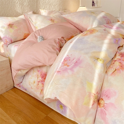 91家纺网 家纺一手货源 找家纺 （总）宝莱利家纺 2025全棉100棉高品质生态磨毛四件套 质检合格 