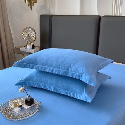 91家纺网 家纺一手货源 找家纺 （总）宝莱利家纺 2025高克重纯色喷气磨毛单枕套