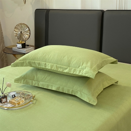 91家纺网 家纺一手货源 找家纺 （总）宝莱利家纺 2025高克重纯色喷气磨毛单枕套