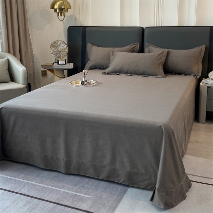 91家纺网 家纺一手货源 找家纺 （总）宝莱利家纺 2025高克重纯色喷气磨毛单床单