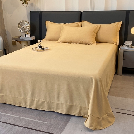 91家纺网 家纺一手货源 找家纺 （总）宝莱利家纺 2025高克重纯色喷气磨毛单床单