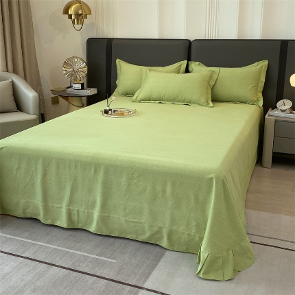 91家纺网 家纺一手货源 找家纺 （总）宝莱利家纺 2025高克重纯色喷气磨毛单床单