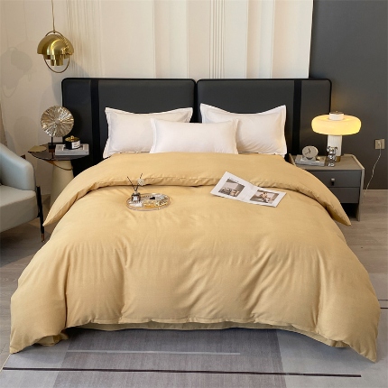 91家纺网 家纺一手货源 找家纺 （总）宝莱利家纺 2025高克重纯色喷气磨毛单被套