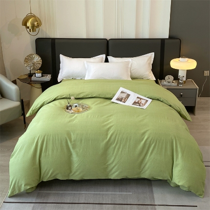 91家纺网 家纺一手货源 找家纺 （总）宝莱利家纺 2025高克重纯色喷气磨毛单被套