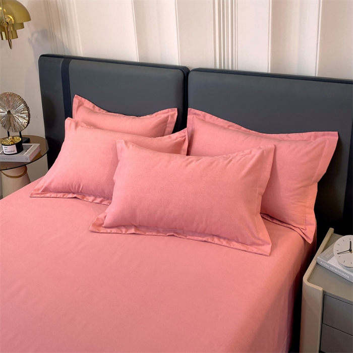 91家纺网 家纺一手货源 找家纺 （总）宝莱利家纺 2025高克重纯色喷气磨毛单枕套