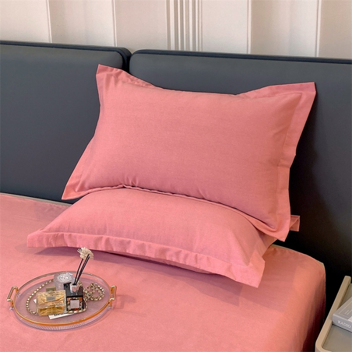 91家纺网 家纺一手货源 找家纺 （总）宝莱利家纺 2025高克重纯色喷气磨毛单枕套