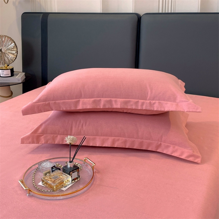 91家纺网 家纺一手货源 找家纺 （总）宝莱利家纺 2025高克重纯色喷气磨毛单枕套