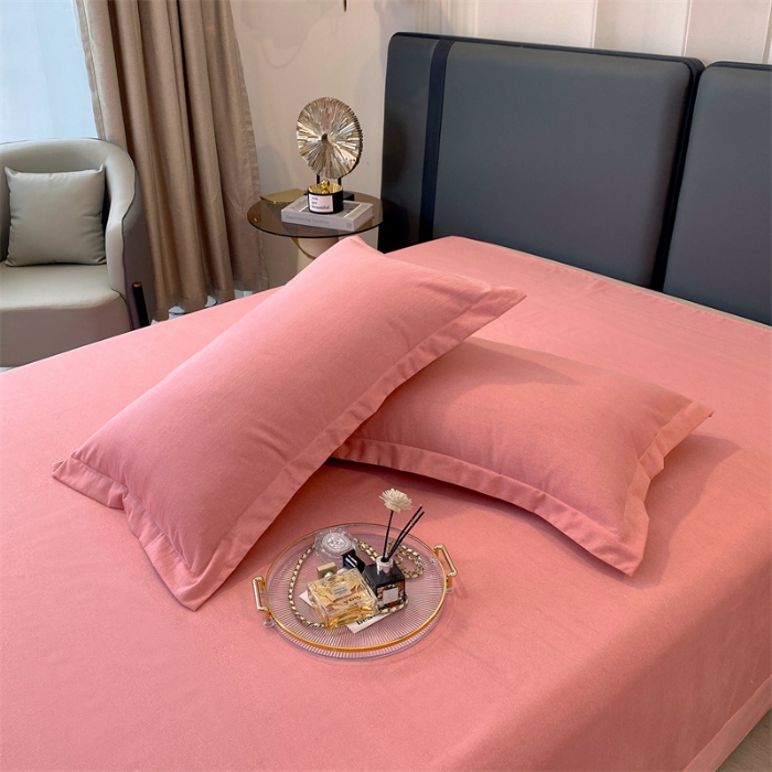 91家纺网 家纺一手货源 找家纺 （总）宝莱利家纺 2025高克重纯色喷气磨毛单枕套