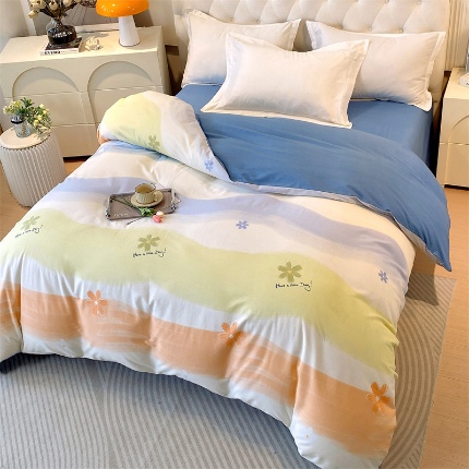 91家纺网 家纺一手货源 找家纺 （总）宝莱利家纺 2025高克重印花喷气磨毛单被套