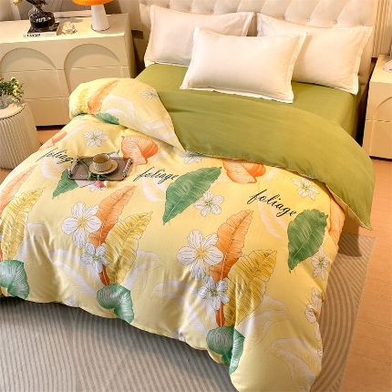 91家纺网 家纺一手货源 找家纺 （总）宝莱利家纺 2025高克重印花喷气磨毛单被套