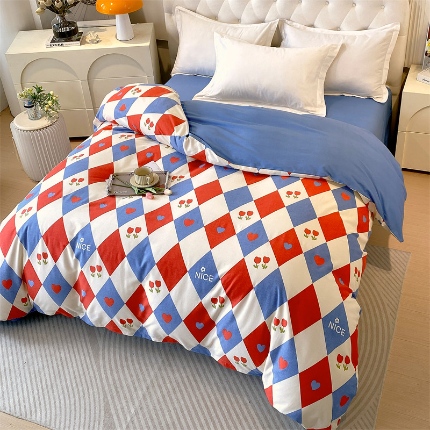 91家纺网 家纺一手货源 找家纺 （总）宝莱利家纺 2025高克重印花喷气磨毛单被套