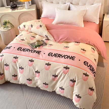 91家纺网 家纺一手货源 找家纺 （总）宝莱利家纺 2025高克重印花喷气磨毛单被套