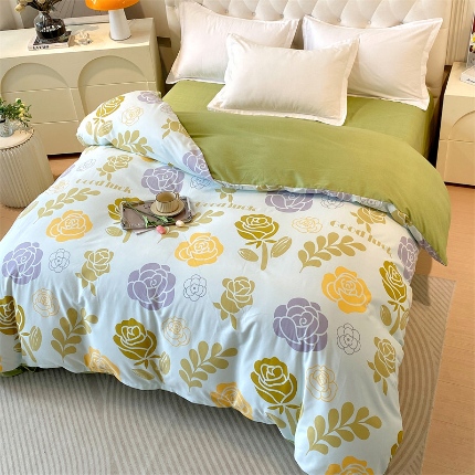 91家纺网 家纺一手货源 找家纺 （总）宝莱利家纺 2025高克重印花喷气磨毛单被套