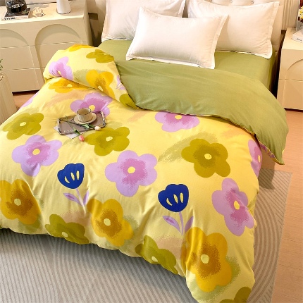 91家纺网 家纺一手货源 找家纺 （总）宝莱利家纺 2025高克重印花喷气磨毛单被套