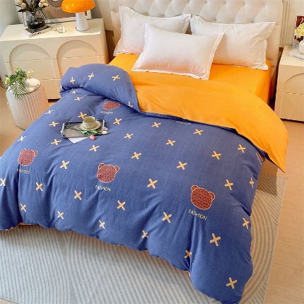 91家纺网 家纺一手货源 找家纺 （总）宝莱利家纺 2025高克重印花喷气磨毛单被套