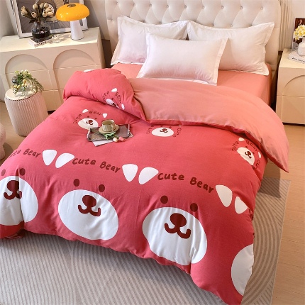 91家纺网 家纺一手货源 找家纺 （总）宝莱利家纺 2025高克重印花喷气磨毛单被套