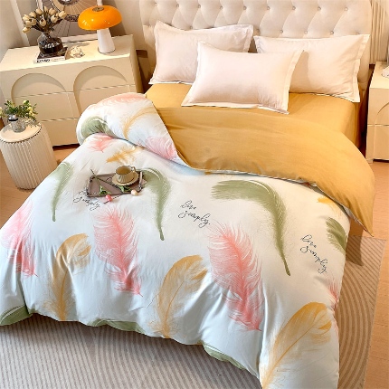 91家纺网 家纺一手货源 找家纺 （总）宝莱利家纺 2025高克重印花喷气磨毛单被套