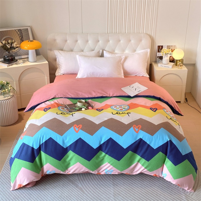 91家纺网 家纺一手货源 找家纺 （总）宝莱利家纺 2025高克重印花喷气磨毛单被套