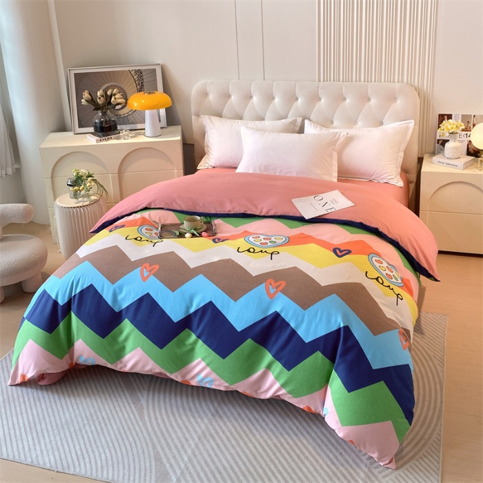 91家纺网 家纺一手货源 找家纺 （总）宝莱利家纺 2025高克重印花喷气磨毛单被套