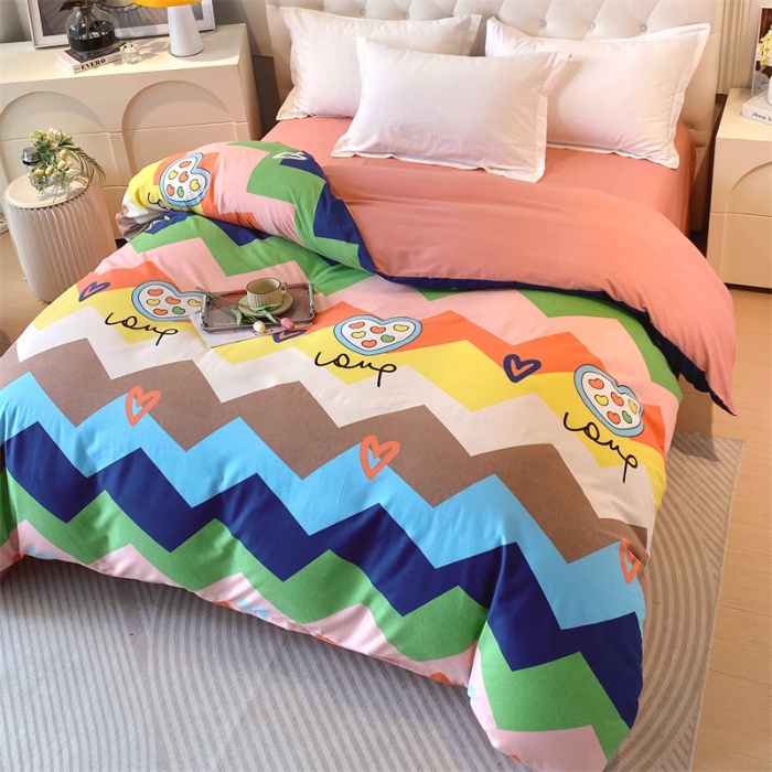 91家纺网 家纺一手货源 找家纺 （总）宝莱利家纺 2025高克重印花喷气磨毛单被套