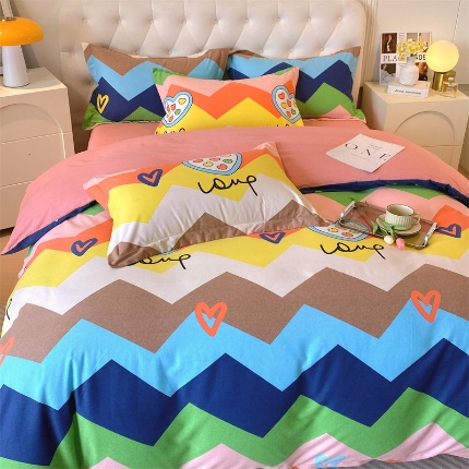 91家纺网 家纺一手货源 找家纺 （总）宝莱利家纺 2025高克重印花喷气磨毛四件套