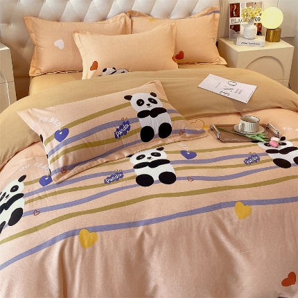 91家纺网 家纺一手货源 找家纺 （总）宝莱利家纺 2025高克重印花喷气磨毛四件套