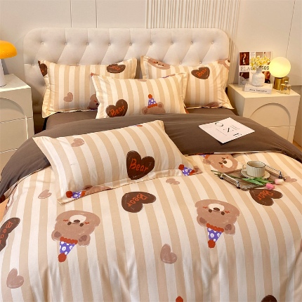 91家纺网 家纺一手货源 找家纺 （总）宝莱利家纺 2025高克重印花喷气磨毛四件套