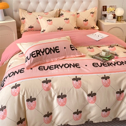 91家纺网 家纺一手货源 找家纺 （总）宝莱利家纺 2025高克重印花喷气磨毛四件套