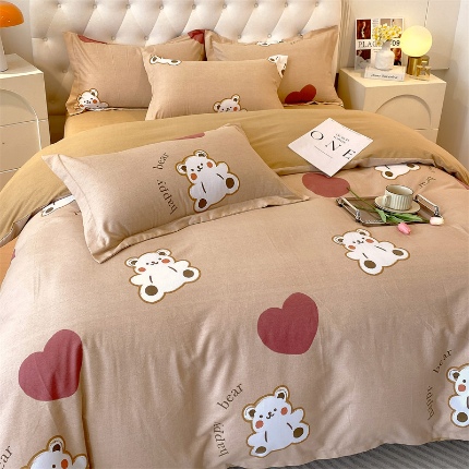 91家纺网 家纺一手货源 找家纺 （总）宝莱利家纺 2025高克重印花喷气磨毛四件套