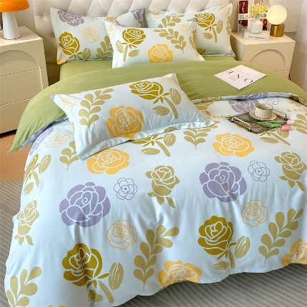 91家纺网 家纺一手货源 找家纺 （总）宝莱利家纺 2025高克重印花喷气磨毛四件套