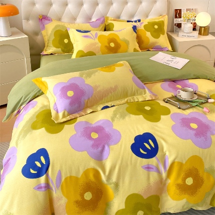 91家纺网 家纺一手货源 找家纺 （总）宝莱利家纺 2025高克重印花喷气磨毛四件套