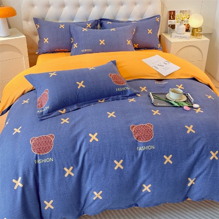 91家纺网 家纺一手货源 找家纺 （总）宝莱利家纺 2025高克重印花喷气磨毛四件套