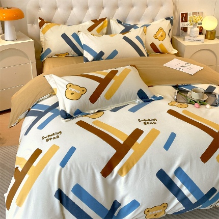 91家纺网 家纺一手货源 找家纺 （总）宝莱利家纺 2025高克重印花喷气磨毛四件套