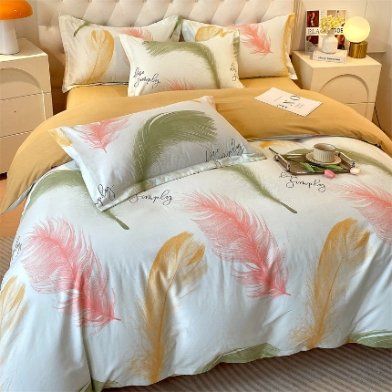 91家纺网 家纺一手货源 找家纺 （总）宝莱利家纺 2025高克重印花喷气磨毛四件套