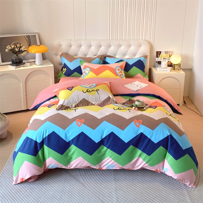 91家纺网 家纺一手货源 找家纺 （总）宝莱利家纺 2025高克重印花喷气磨毛四件套