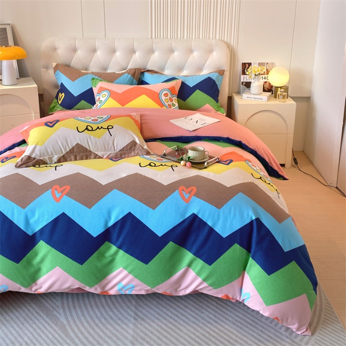 91家纺网 家纺一手货源 找家纺 （总）宝莱利家纺 2025高克重印花喷气磨毛四件套