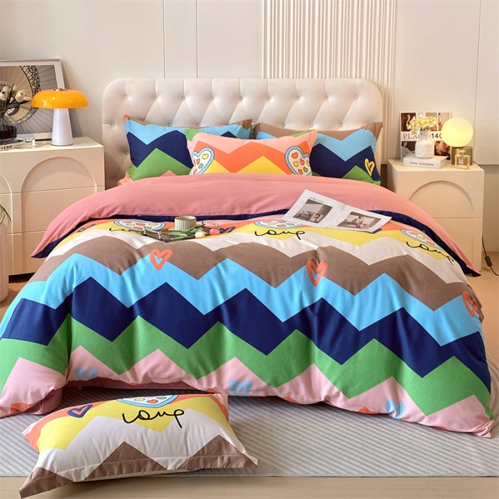 91家纺网 家纺一手货源 找家纺 （总）宝莱利家纺 2025高克重印花喷气磨毛四件套