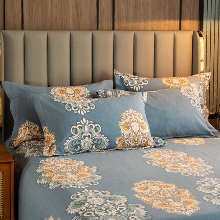 91家纺网 家纺一手货源 找家纺 （总）宝莱利家纺 2025加厚磨毛民族复古风单枕套