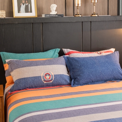 91家纺网 家纺一手货源 找家纺 （总）宝莱利家纺 2025加厚磨毛民族复古风单枕套