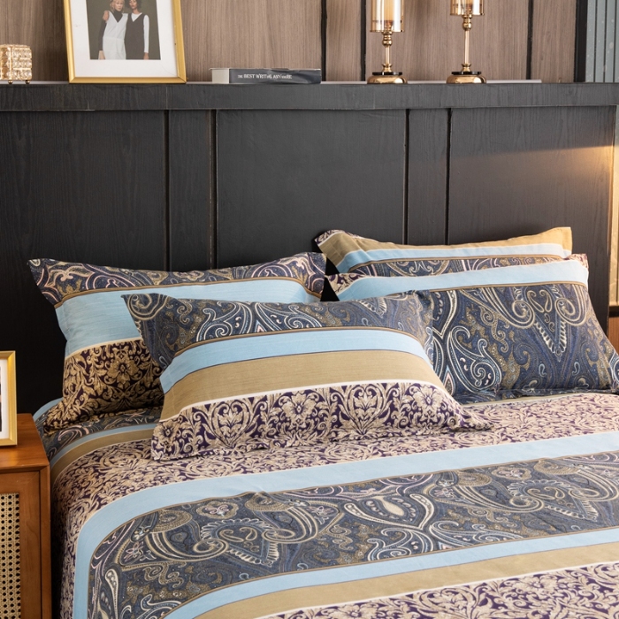 91家纺网 家纺一手货源 找家纺 （总）宝莱利家纺 2025加厚磨毛民族复古风单枕套