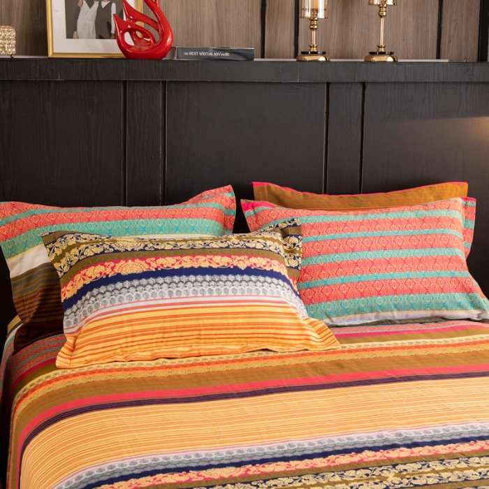 91家纺网 家纺一手货源 找家纺 （总）宝莱利家纺 2025加厚磨毛民族复古风单枕套