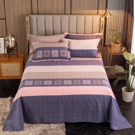 91家纺网 家纺一手货源 找家纺 （总）宝莱利家纺 2025加厚磨毛民族复古风直角床单