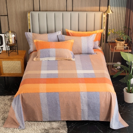 91家纺网 家纺一手货源 找家纺 （总）宝莱利家纺 2025加厚磨毛民族复古风直角床单